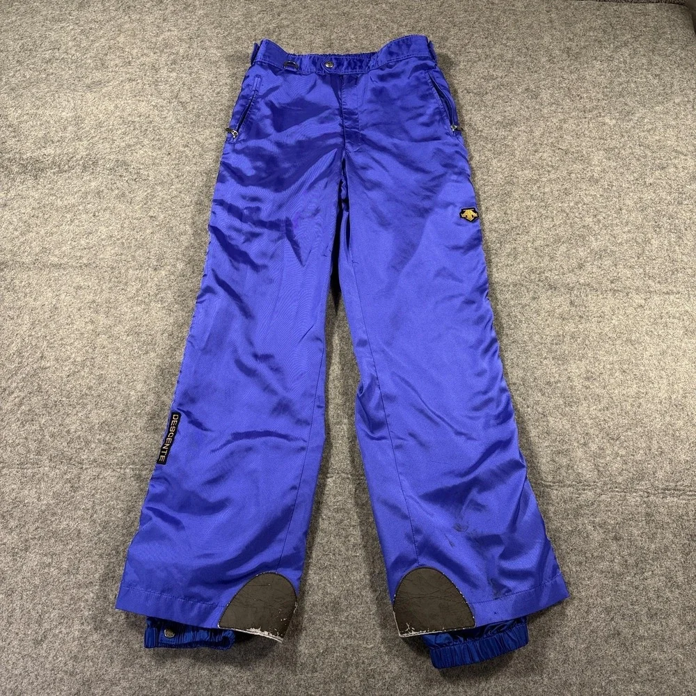 Vintage Descente Snow Pants Mens 36 Blue Entrant‎ SC Insulated Ski Snowboard 90s